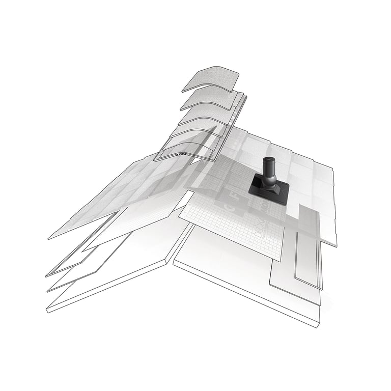 GAF Rooftop Accessories roof layer illustration